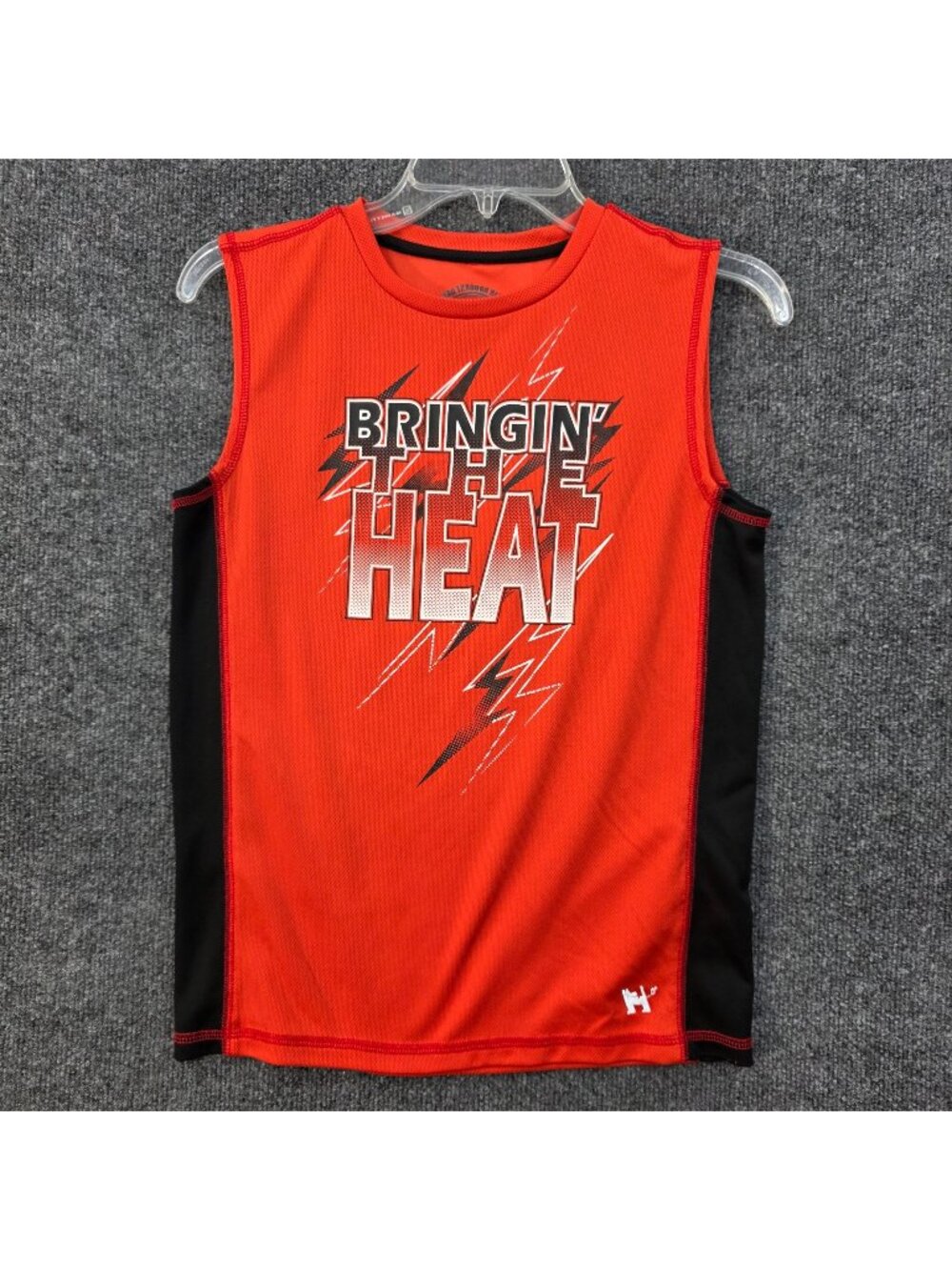 Mambo Tank Top Boys L 14/16  Red Colorblock Basketball Athletic Sporty Blokecore